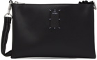 MCQ Black Leather Logo Bag