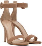 Gianvito Rossi Beige Portofino Heeled Sandals