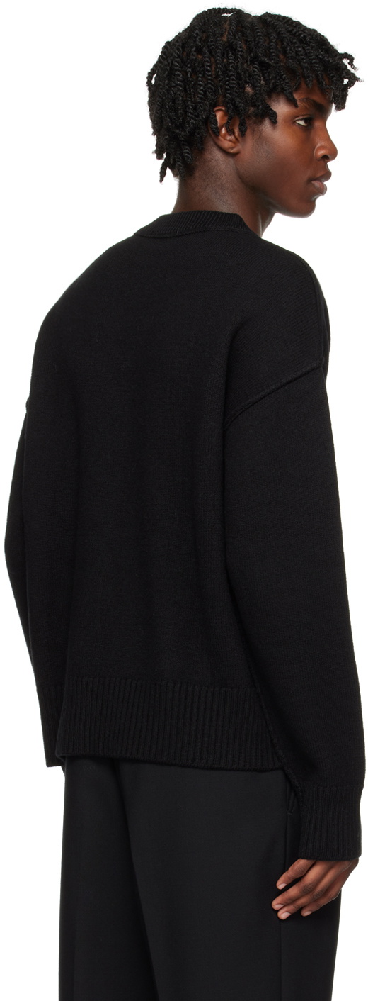 AMI Paris Black Ami De Cœur Sweater