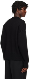 AMI Paris Black Ami De Cœur Sweater