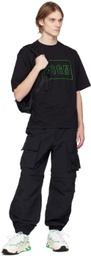 MSGM Black Logo Backpack