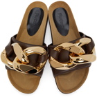 JW Anderson Brown Chain Loafer Slides