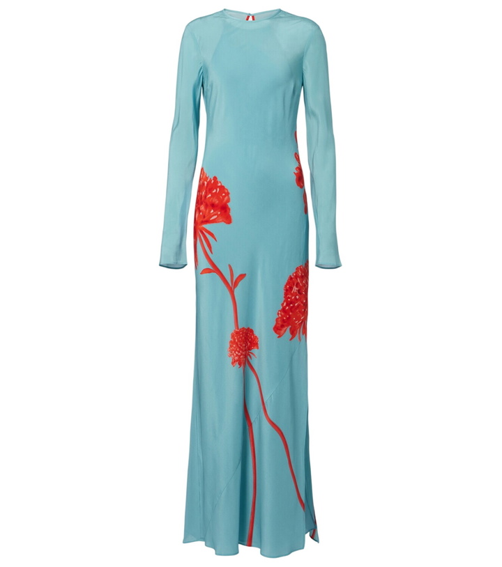 Photo: SIR Amelie floral silk crêpe de chine maxi dress