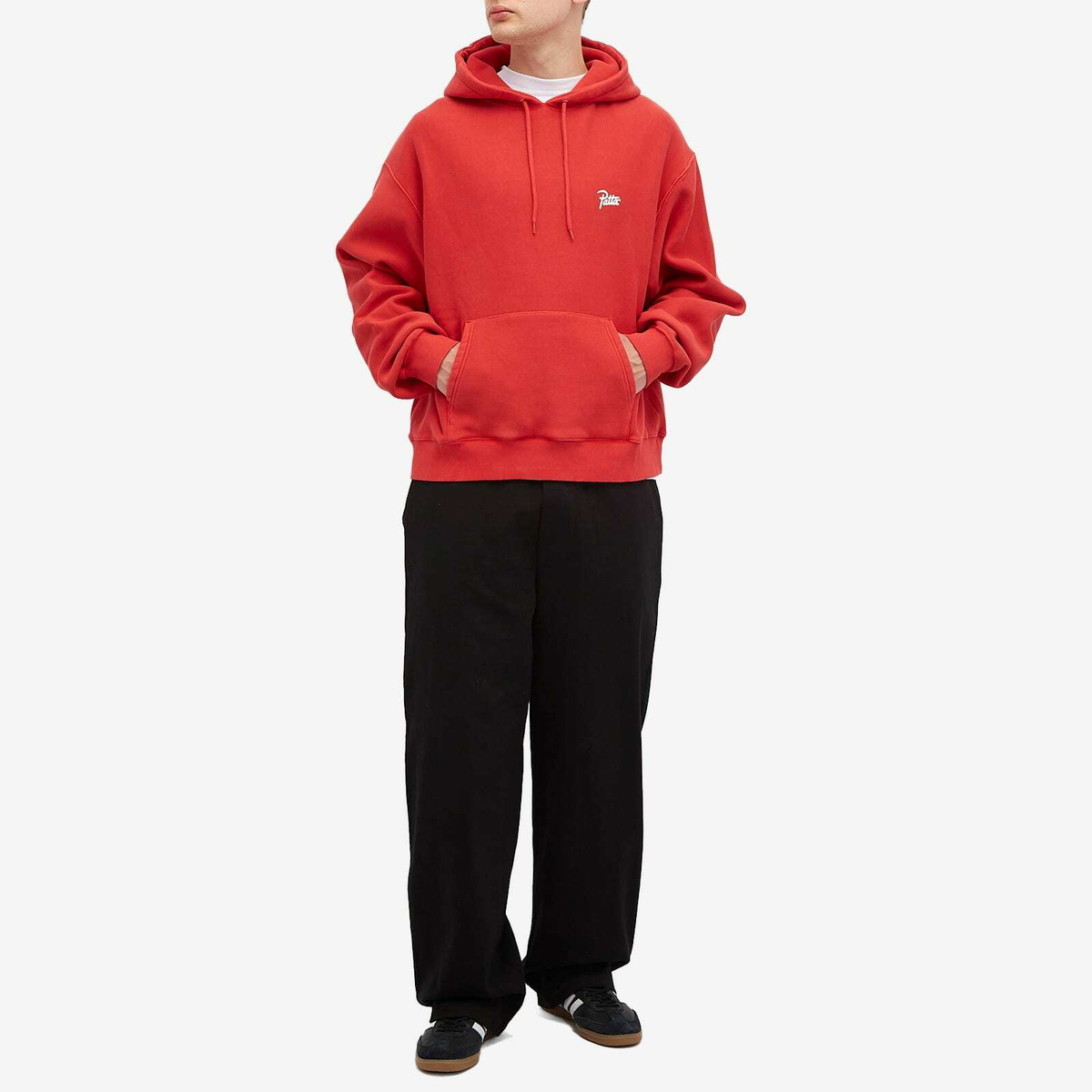 Patta Men's Washed Classic Hoodie in Haute Red