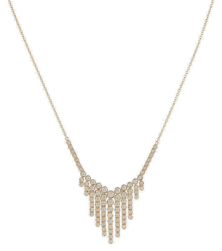 Photo: Ondyn Fringe 14kt gold necklace with diamonds
