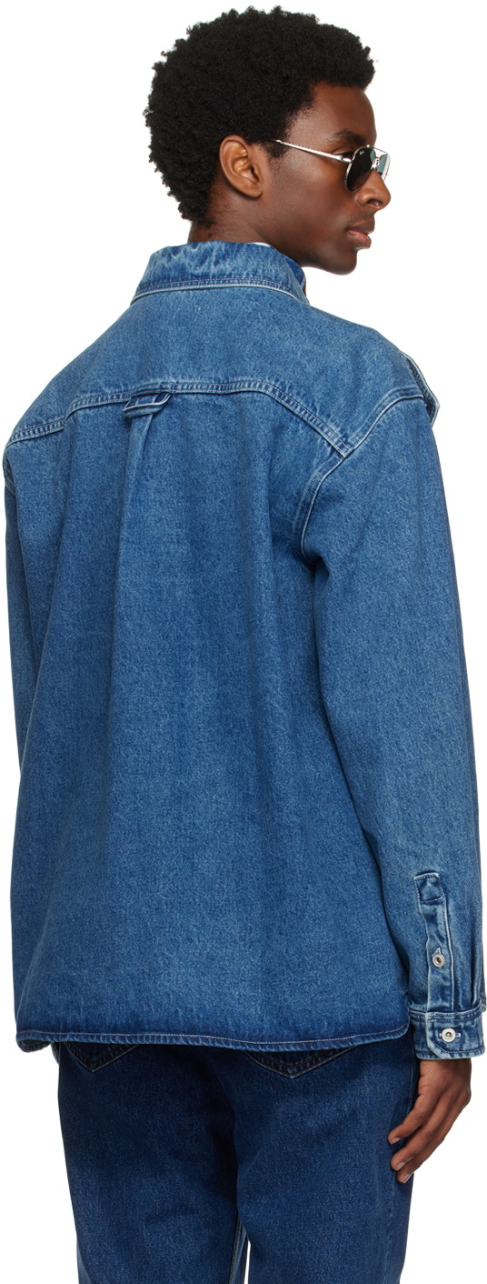 Y/Project Blue Classic Button Panel Denim Shirt Y/Project