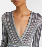 Missoni Striped lamé maxi dress