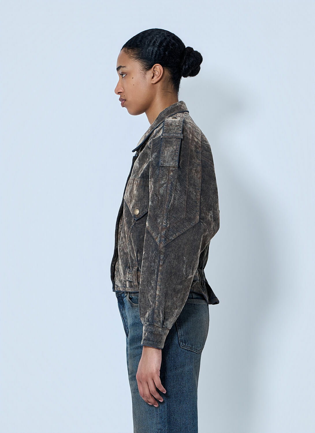 Vaquera Flocked Denim Jacket