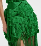 Xu Zhi Draped fringed miniskirt