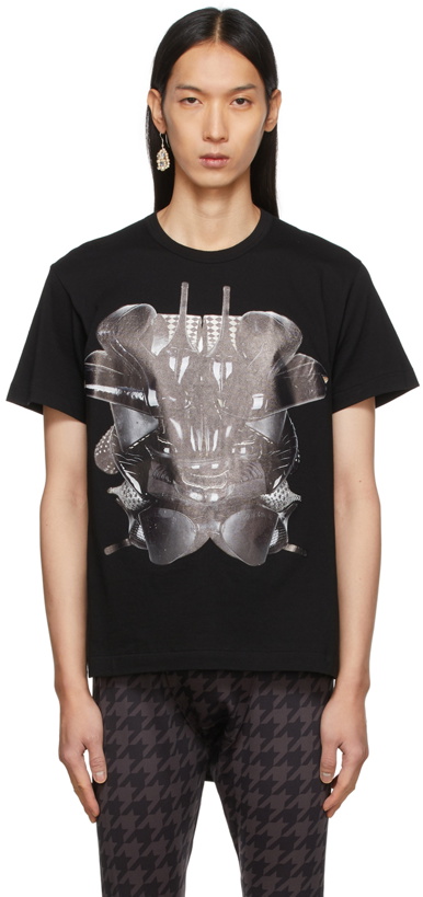Photo: Comme des Garçons Homme Plus Black Graphic T-Shirt