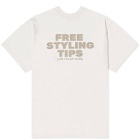 Balenciaga Men's Free Styling Tips T-Shirt in Off White/White