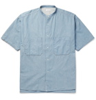 nanamica - Grandad-Collar Cotton-Chambray Overshirt - Blue
