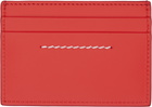 MM6 Maison Margiela Orange Numeric Leather Card Holder