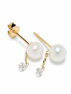Mizuki 14K Yellow Gold Sea Of Beauty Pearl And Diamond Earrings