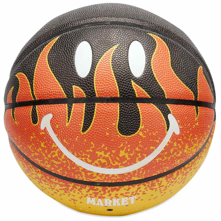 Photo: MARKET Men's Smiley Flame Basketball in Multi