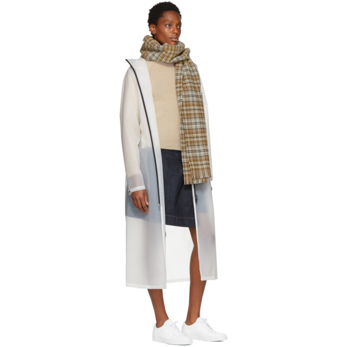 Acne Studios Beige and Brown Cassiar Check Scarf