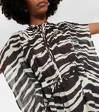 Stella McCartney Zebra-print cotton maxi dress