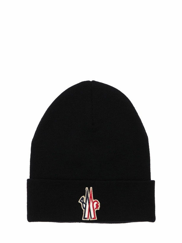 Photo: MONCLER GRENOBLE Logo Wool Knit Beanie Hat