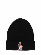 MONCLER GRENOBLE Logo Wool Knit Beanie Hat