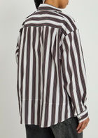 Meryll Rogge Deconstructed Striped Cotton-poplin Shirt White And Black