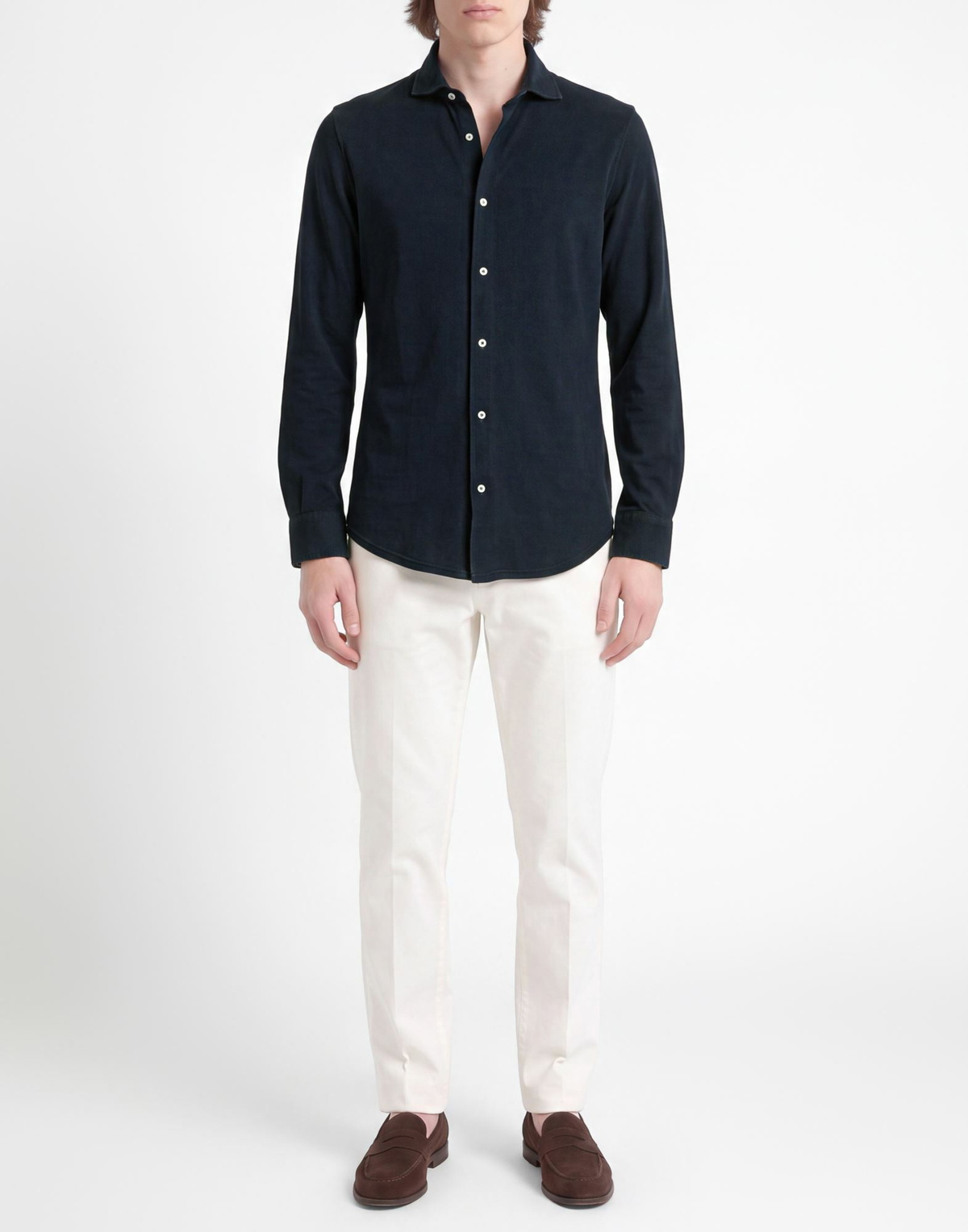 Fedeli Mens Shirt in Midnight blue