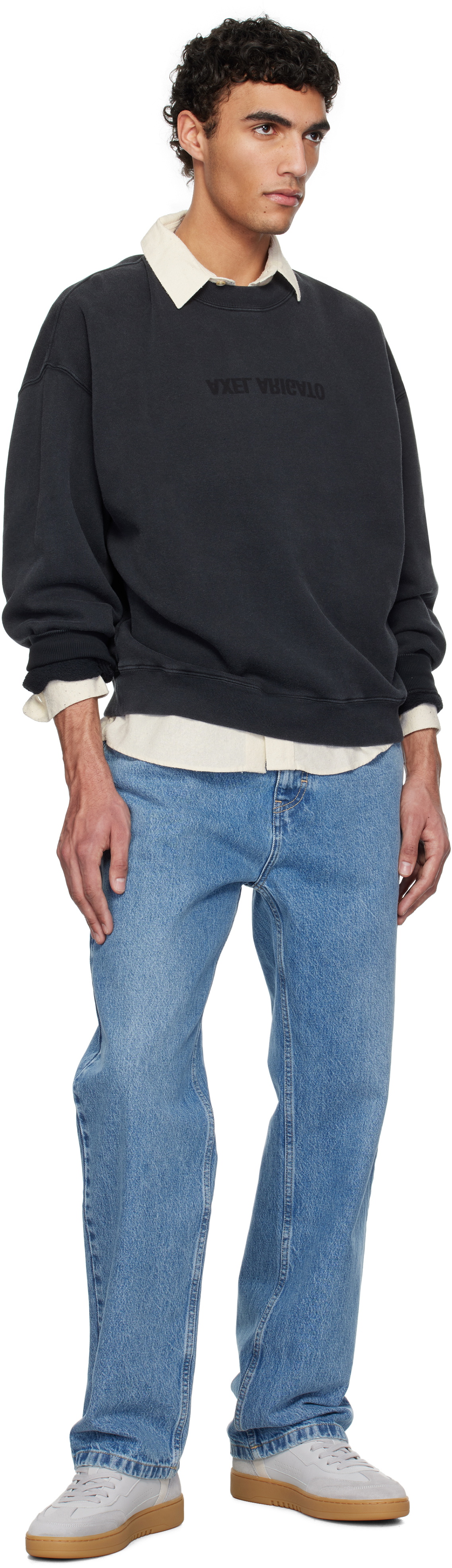 Axel Arigato Black Distort Washed Sweatshirt