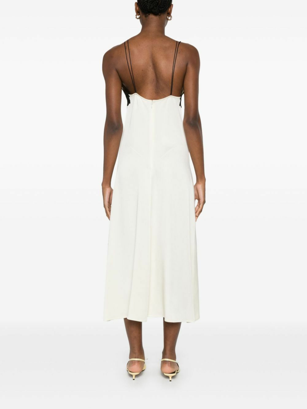 Jil Sander White Lace-Trim Dress Jil Sander Jil Sander White Lace-Trim Dress Jil Sander