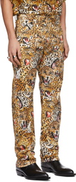 LU'U DAN SSENSE Exclusive Beige Leopard Collage Jeans