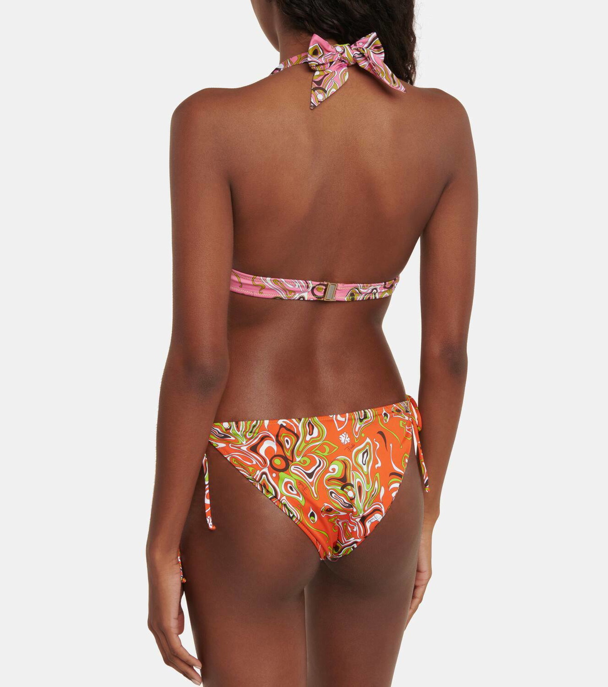Emilio Pucci Beach Printed halterneck bikini top Emilio Pucci