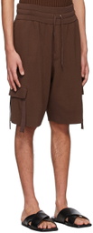 ANDREĀDAMO SSENSE Exclusive Brown Viscose Shorts