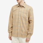 Foret Men's Fable Check Overshirt in Khaki Check