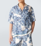 Givenchy Couture Seam silk twill bowling shirt