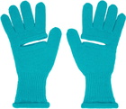 ISSEY MIYAKE Blue Chunky Wool ACC Gloves
