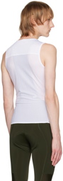 Universal Colours White Mono Base Layer Tank Top