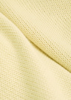Second Layer Vexed V-neck Cotton-blend Jumper Yellow