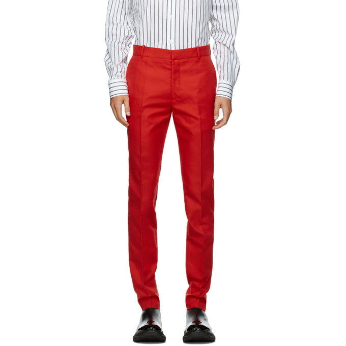 Photo: Alexander McQueen Red Classic 17cm Trousers