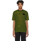 McQ Alexander McQueen Black and Yellow Monster Stripe Patch T-Shirt