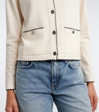 Tory Burch Kendra scalloped wool-blend cardigan