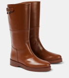 Loro Piana Lupo leather knee-high boots
