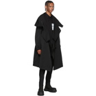 Julius Black Grosgrain Hooded Coat