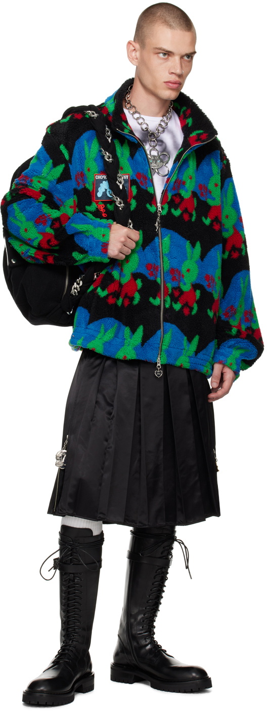 Chopova Lowena Blue & Black Bunny Jacket Chopova Lowena