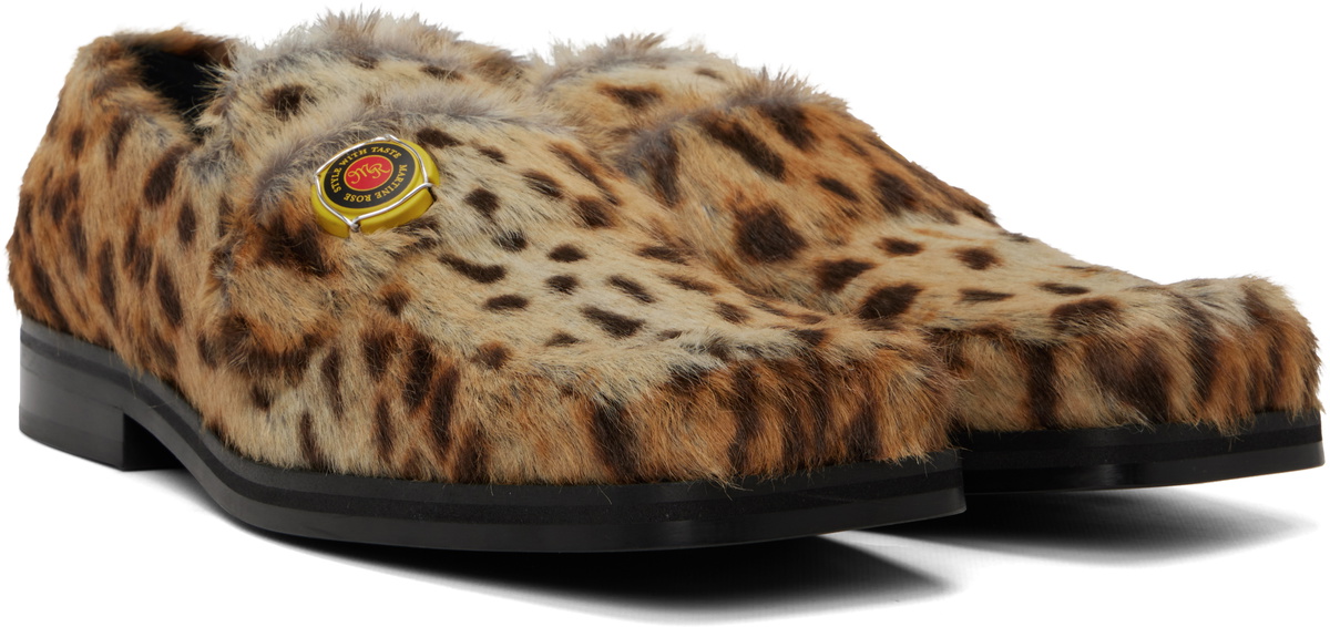 Martine Rose Brown Champagne Cap Square Toe Loafers