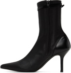 Juun.J Black Pointed Ankle Boots