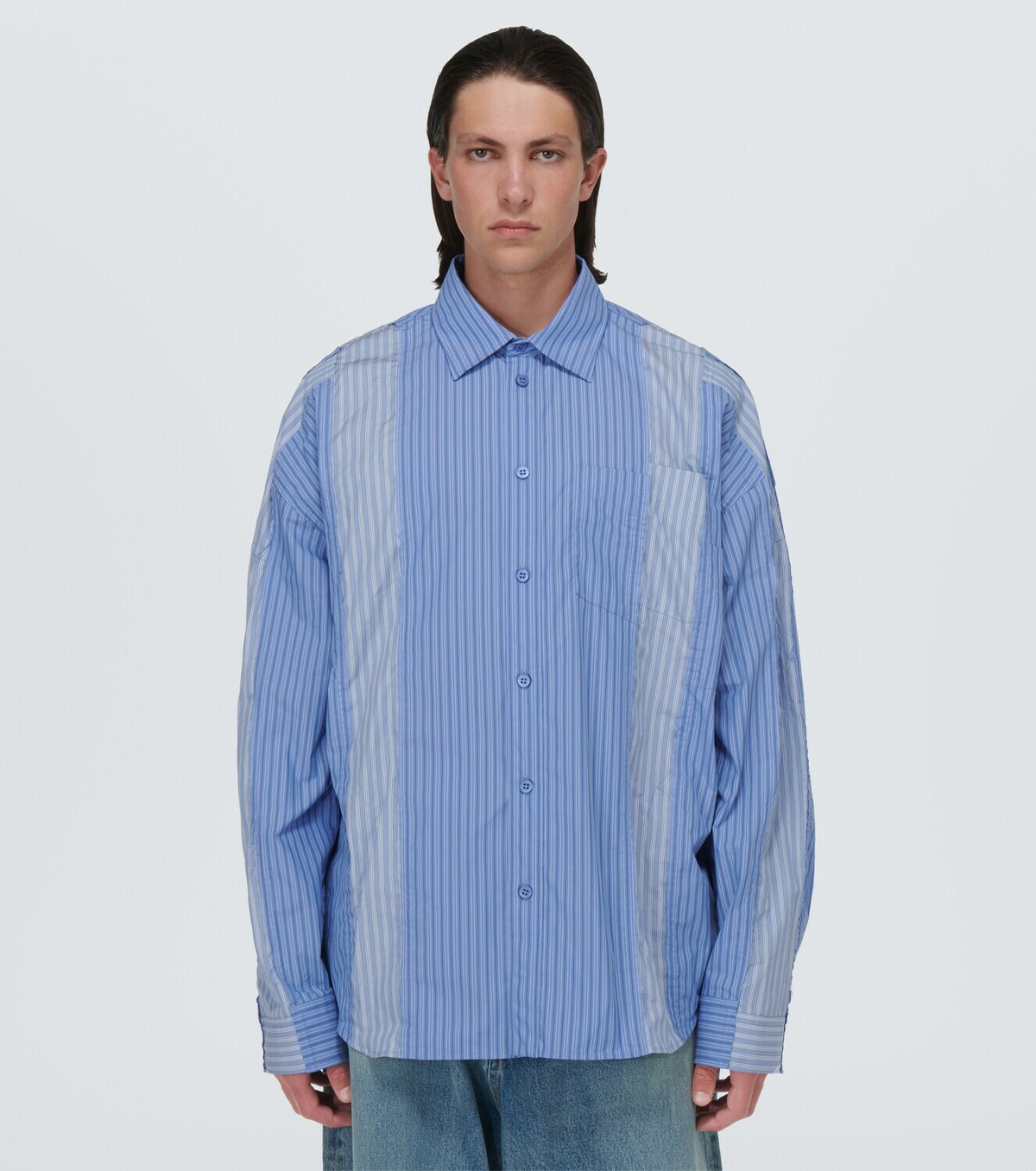 Balenciaga Striped cotton-blend shirt Balenciaga