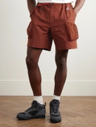 Nike - ACG Snowgrass Straight-Leg Mesh-Trimmed Belted Nylon Shorts - Red