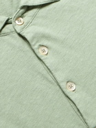 Boglioli - Cotton and Linen-Blend Polo Shirt - Green
