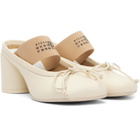 MM6 Maison Margiela Off-White Anatomic Numeric Heels