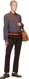 Marni Brown Regimental Wool Trousers
