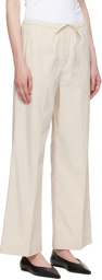 TOTEME Beige Drawstring Trousers