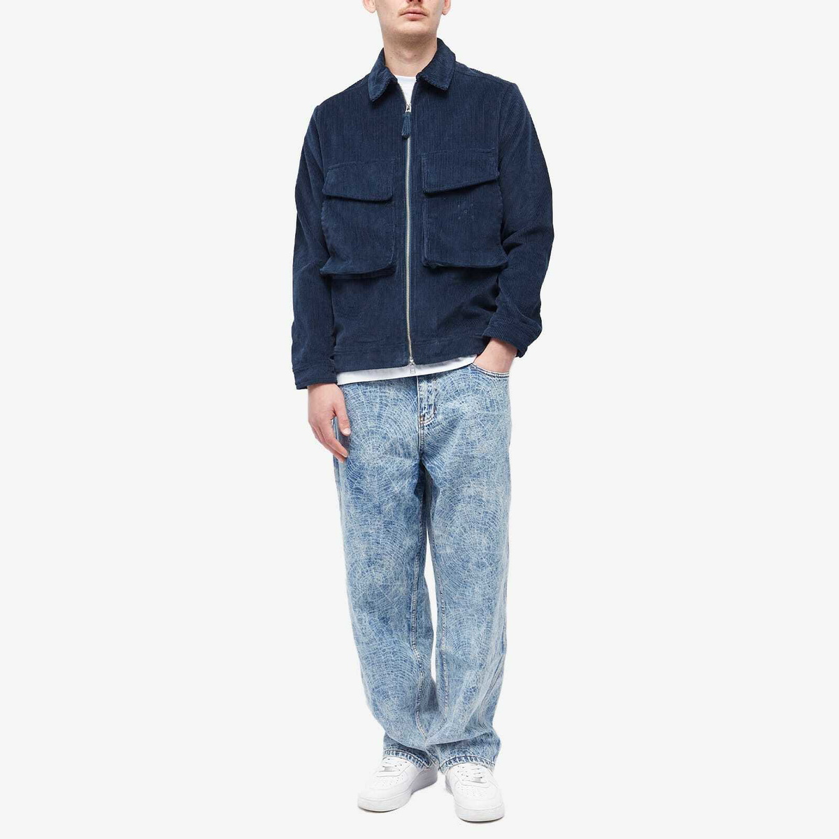 Butter Goods Men's Web Denim Jean in Acid Wash Indigo Butter Goods